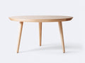 Tavolino Da Caffè ovale in legno 110×60×45 cm - rovere chiaro - 3 gambe per Soggiorno