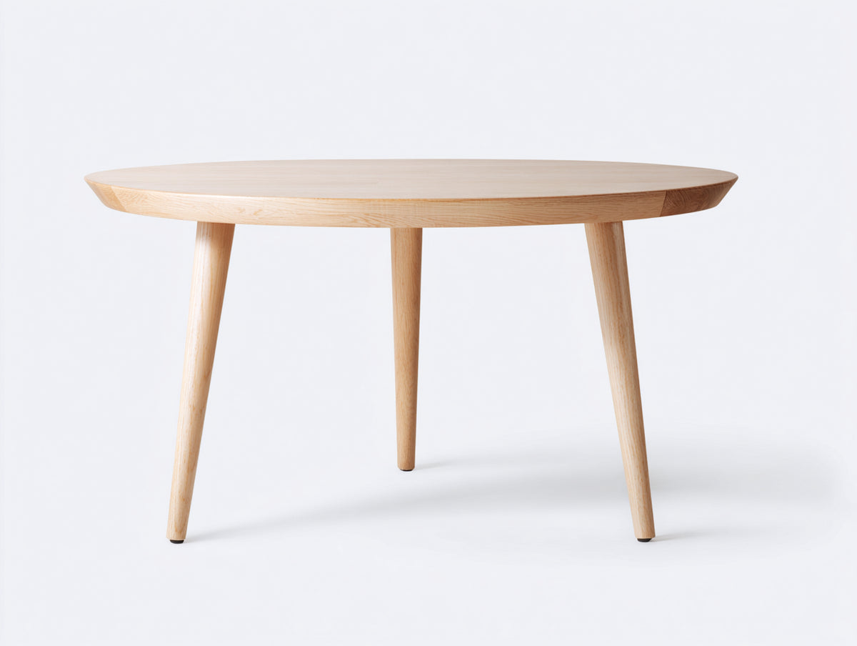 Tavolino Da Caffè ovale in legno 110×60×45 cm - rovere chiaro - 3 gambe per Soggiorno